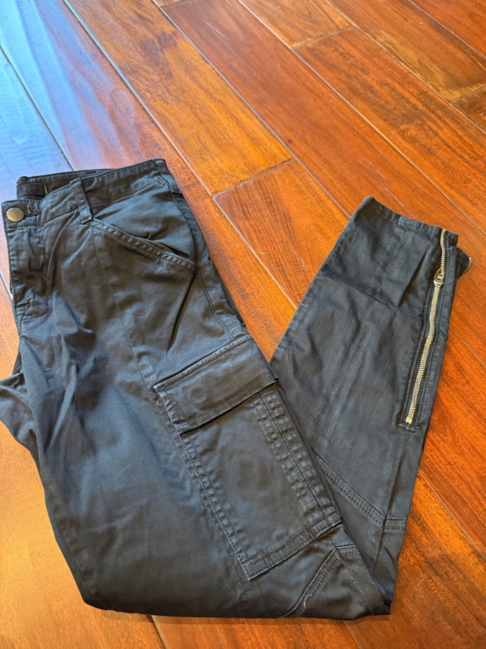 J Brand Black Skinny Cargo Jeans with Zipper Ankle